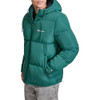 CHAMPION MEN'S QUILTED FULL-ZIP HOODED PUFFER JACKET XL RAIN FOREST GREEN