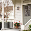 GEPOW OUTDOOR WALL LIGHTS FARMHOUSE EXTERIOR WALL SCONCES LIGHT - TEXTURED BLACK