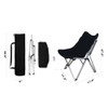 PACBEAR LIGHTWEIGHT FOLDING CAMPING CHAIR - OUTDOOR BEACH CHAIR TRD06 - BLACK