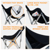 PACBEAR LIGHTWEIGHT FOLDING CAMPING CHAIR - OUTDOOR BEACH CHAIR TRD06 - BLACK