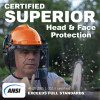 RAXWELL CHAINSAW SAFETY HELMET – ANSI CERTIFIED 6IN1 FORESTRY HARD HAT - ORANGE