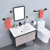 LCEZAN BLACK PREMIUM 5-PIECE BATHROOM HARDWARE ACCESSORY SET - BLACK