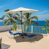 SIMPLE DELUXE 9' PATIO UMBRELLA MARKET UMBRELLA TILT/CRANK BEIGE -BEIGE-BEIGE