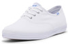 KEDS WOMEN'S CHAMPION SEASONAL LACE-UP FASHION SNEAKER SIZE WOMEN 6W - WHITE