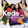 KEDS WOMEN'S CHAMPION SEASONAL LACE-UP FASHION SNEAKER SIZE WOMEN 6W - WHITE