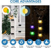 MITOPDEAL 6 PACK LED SOLAR DECK LIGHTS WATERPROOF WARM WHITE/COLOR CHANGING