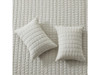 DAWSON COLLECTION 3-PIECE SEERSUCKER TEXTURED QUILT SHAM SET QUEEN - LIGHT-GRAY