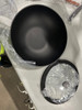 13" CARBON STEEL WOK PAN WITH LID AND SPATULA NONSTICK - BLACK