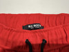 BLU ROCK NEW YORK MEN'S ZIP POCKET JOGGER SWEAT SHORTS BAGGY - SIZE: MEN M - RED New