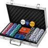 Rally and Roar Professional Poker Set w/ Hard Case, 2 Card Decks, 5 Dice New