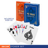 Rally and Roar Professional Poker Set w/ Hard Case, 2 Card Decks, 5 Dice New