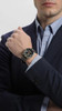 SEIKO MEN'S SEIKO 5 SPORTS BLACK DIAL GMT LEATHER BAND WATCH - SSK036 New