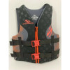 STEARNS LIFE VEST COAST GUARD APPROVED - SIZE: MEN S/M - BLACK/NEON ORANGE