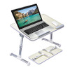 Amazon Basics Portable Foldable Adjustable Laptop Stand Tray Table Lap - Cream