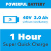 PULSAR 40V CORDLESS LITHIUM BATTERY BRUSHLESS BLOWER PTG2940 - BLUE