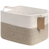 Goodpick Woven Storage Basket Cotton Rope Basket for Dog Toys Books - Tan
