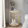 WiberWi Round Side Table, Modern Nightstand End Table, H20023WH - White