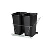 RUBBERMAID KITCHEN CABINET PULL-OUT TRASH CAN RECYCLING 20GALLON 2181033 - BLACK