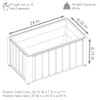 Sunnydaze Slatted Rectangular Wood Planter Box NPH-489 - 24" Acacia Wood