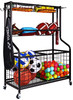 FITVIDS GARAGE SPORTS EQUIPMENT ORGANIZER GARAGE BALL STORAGE BF-BS-01 - BLACK