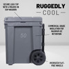 CAMP-ZERO 50L- 52 Quart Hard Cooler with Easy-Roll Oversized Wheels