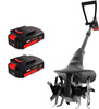 MZK 20V Cordless Tiller Cultivator with Steel Tines SG1401 - BLACK/RED