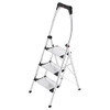 HAILO K95 LivingStep 3-Step Ladder – Aluminum, Safety Rail - Silver/Black