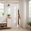 Hupmad Wooden Tree Coat Rack Stand 3 Adjustable Height 8 Hooks - WHITE