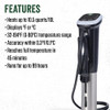 LEM PRODUCTS SOUS VIDE COOKER STAINLESS STEEL IMMERSION CIRCULATOR 1000W