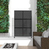 NEUTYPE DECORATIVE PRIVACY SCREEN OUTDOOR DIVIDER WITH STAND - BLACK