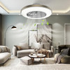 JHHF Ceiling Fan Remote Control Lighting 20'' Enclosed Bladeless Fan - Ash Gold