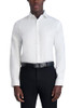 KARL LAGERFELD MEN'S TEXTURED TWILL LONG SLEEVE DRESS SHIRT WHITE SIZE XL New