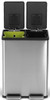 SIMPLI-MAGIC 60L/16G RECTANGULAR HANDS-FREE DUAL COMPARTMENT P79598 - STEEL