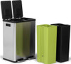 SIMPLI-MAGIC 60L/16G RECTANGULAR HANDS-FREE DUAL COMPARTMENT P79598 - STEEL