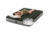INTEX QUEEN DURA-BEAM PRESTIGE AIRBED WITH BATTERY PUMP 10" THICK - GRAY/GREEN