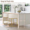 LUE BONA 27" H COUNTER HEIGHT BAR STOOLS SET OF 2 MODERN BARREL COUNTER STOLS