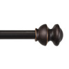 KENNEY 5/8" DIAMETER KENDALL STANDARD DECORATIVE ADJUSTABLE CURTAIN ROD - BLK New