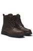 50552696 HUGO Men Ryan Smooth Leather Lace Up Boot Open Brown Size 11