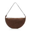 ALLSAINTS HALFMOON SUEDE SHLDR FANGO BROWN W337XC ONE SIZE - FANGO BROWN New