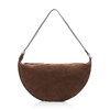 ALLSAINTS HALFMOON SUEDE SHLDR FANGO BROWN W337XC ONE SIZE - FANGO BROWN New