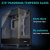 MUSETEX PC CASE ATX 6 PWM ARGB FANS TYPE-C MID TOWER K2 - BLACK