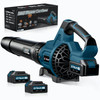 GEVEELIFE LEAF BLOWER CORDLESS 650CFM & 3 SPEED LEVELS LB-8195 - BLUE