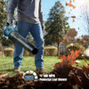 GEVEELIFE LEAF BLOWER CORDLESS 650CFM & 3 SPEED LEVELS LB-8195 - BLUE
