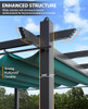 Garvee 10x10 ft Outdoor Retractable Pergola with Canopy and Side Mesh Screen