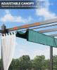 Garvee 10x10 ft Outdoor Retractable Pergola with Canopy and Side Mesh Screen