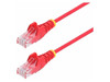 StarTech 1ft Red Slim CAT6 Ethernet Cable, Snagless RJ45, LSZH, 28AWG Pure Bare