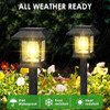 GENERIC SOLAR OUTDOOR LIGHTS, 12 PACK SOLAR PATHWAY LIGHTS WATERPROOF - BLACK