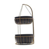 Gourmet Basics by Mikasa Aztec Gold Finish 2-Tier Metal Basket Storage - Gold