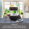 Gourmet Basics by Mikasa Aztec Gold Finish 2-Tier Metal Basket Storage - Gold