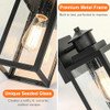 BESLOWE OUTDOOR WALL LIGHTS EXTERIOR LIGHTING FIXTURES WALL MOUNT 2-PACK - BLACK